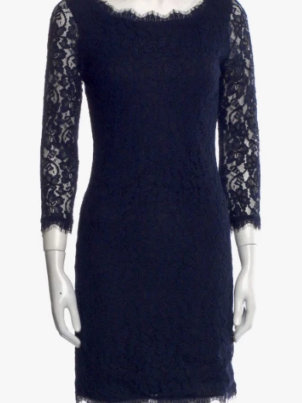 Diane von Furstenberg Lace Pattern Mini Dress